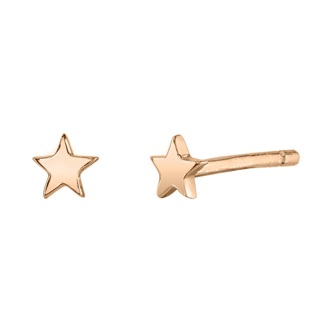 Mini Star Stud Earrings Rose Gold / Pair