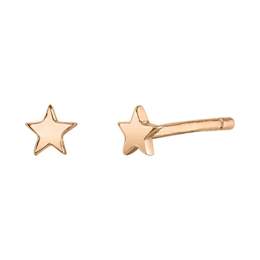 Mini Star Stud Earrings Rose Gold / Pair