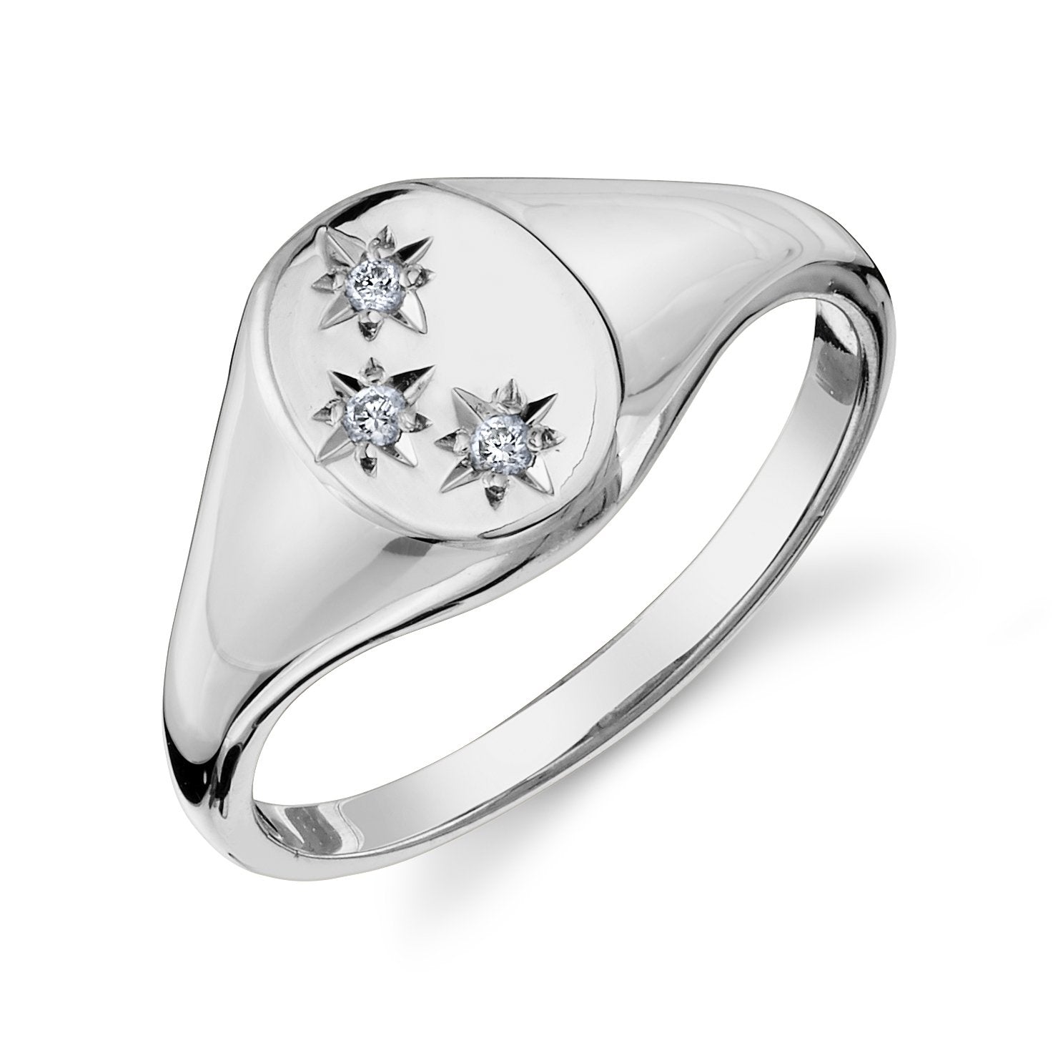 Silver Three Star Ring