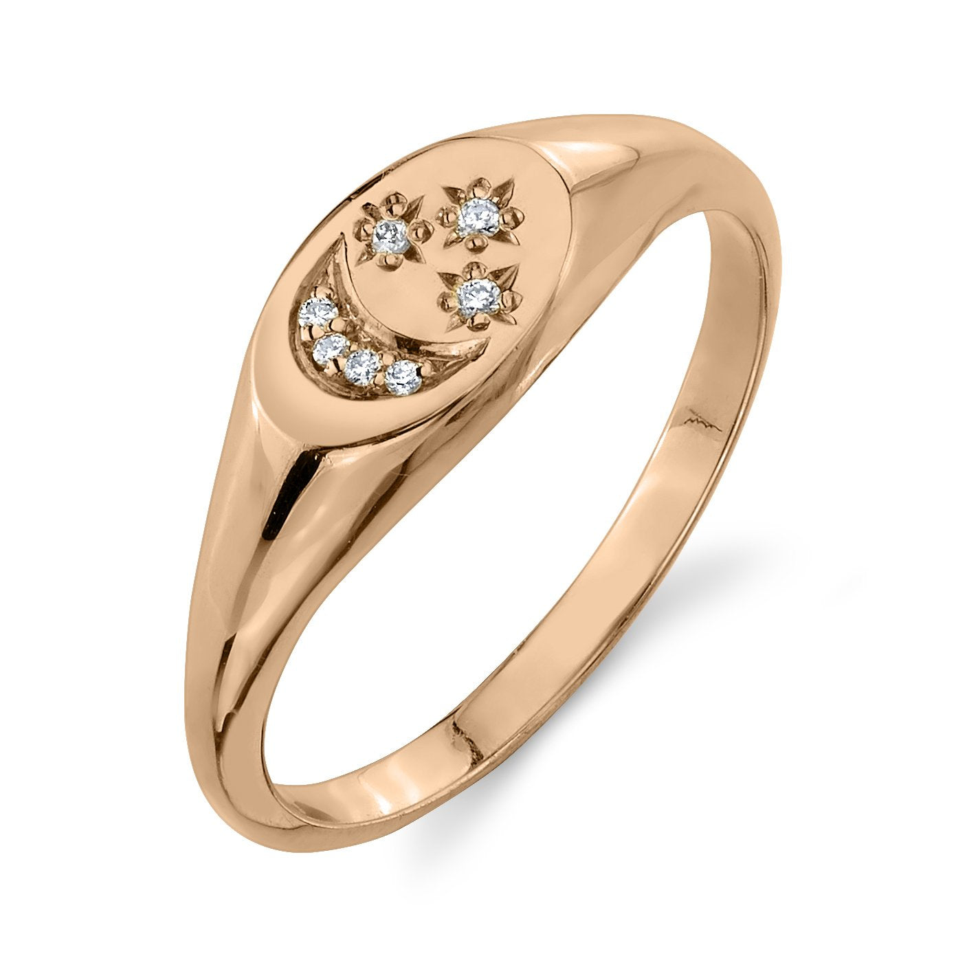 white diamond, rose gold