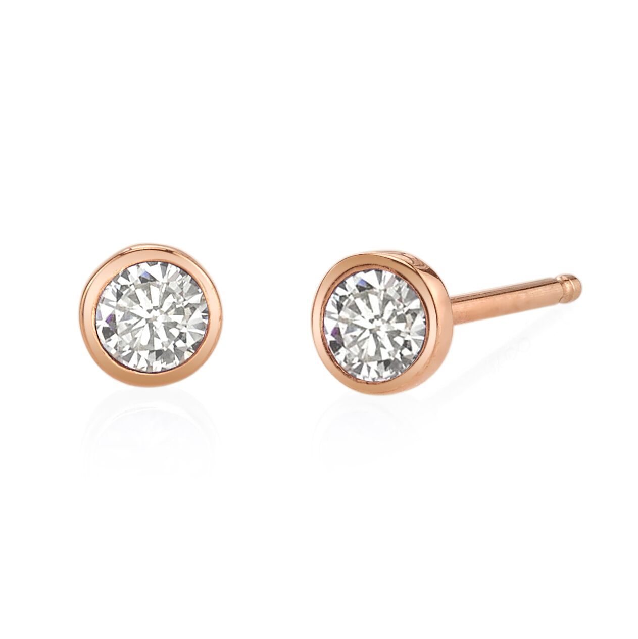 white diamond, rose gold