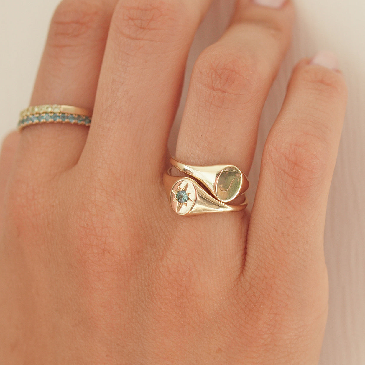 Alexandrite discount signet ring