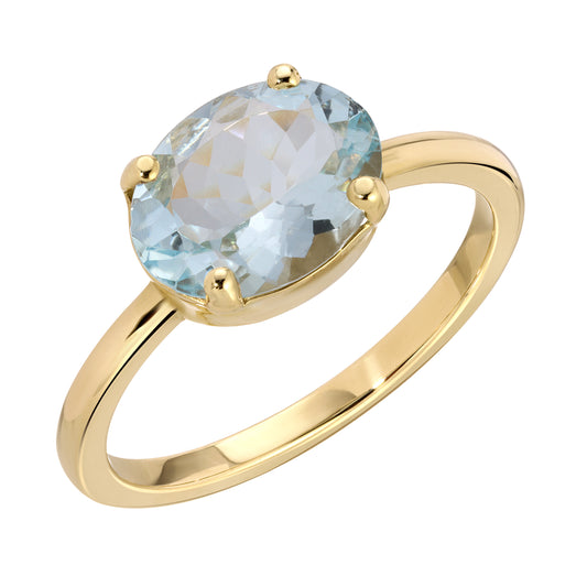 AQUAMARINE BIRTHSTONE RING