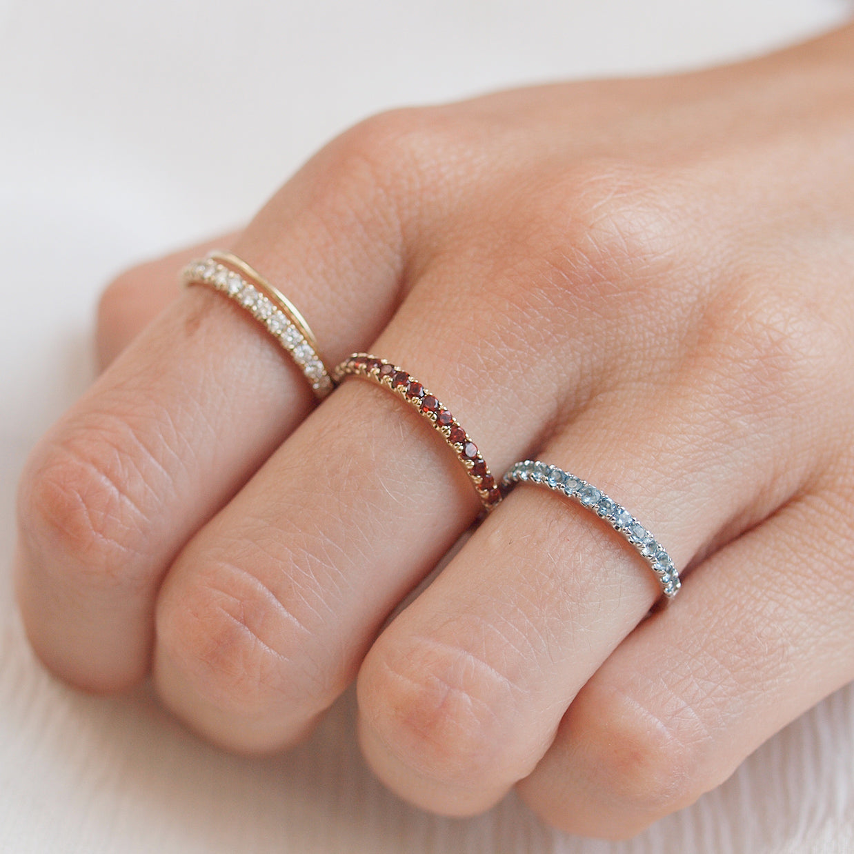 Garnet Pav Ring Starling Jewelry