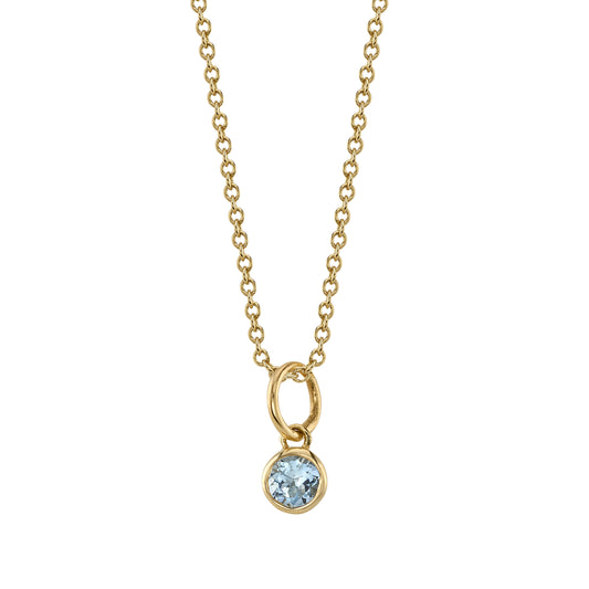 AQUAMARINE BIRTHSTONE CHARM
