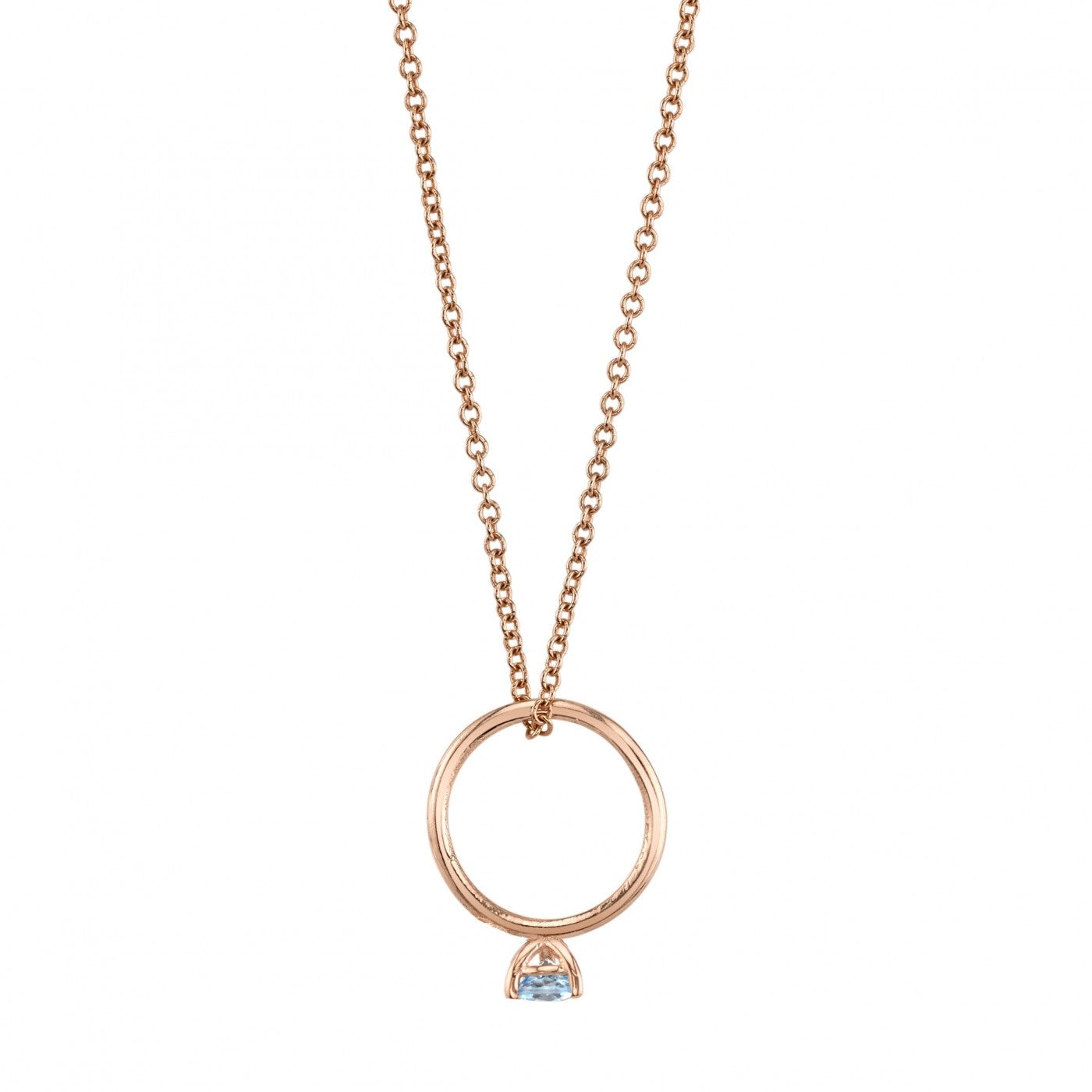 aquamarine, rose gold