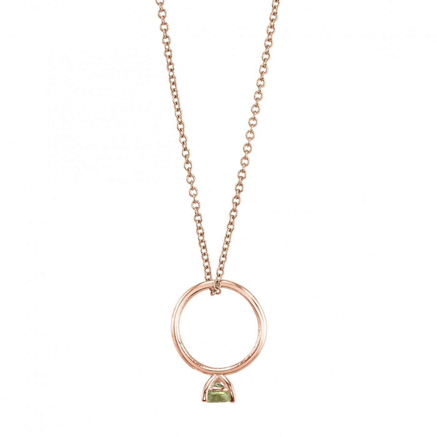 peridot, rose gold