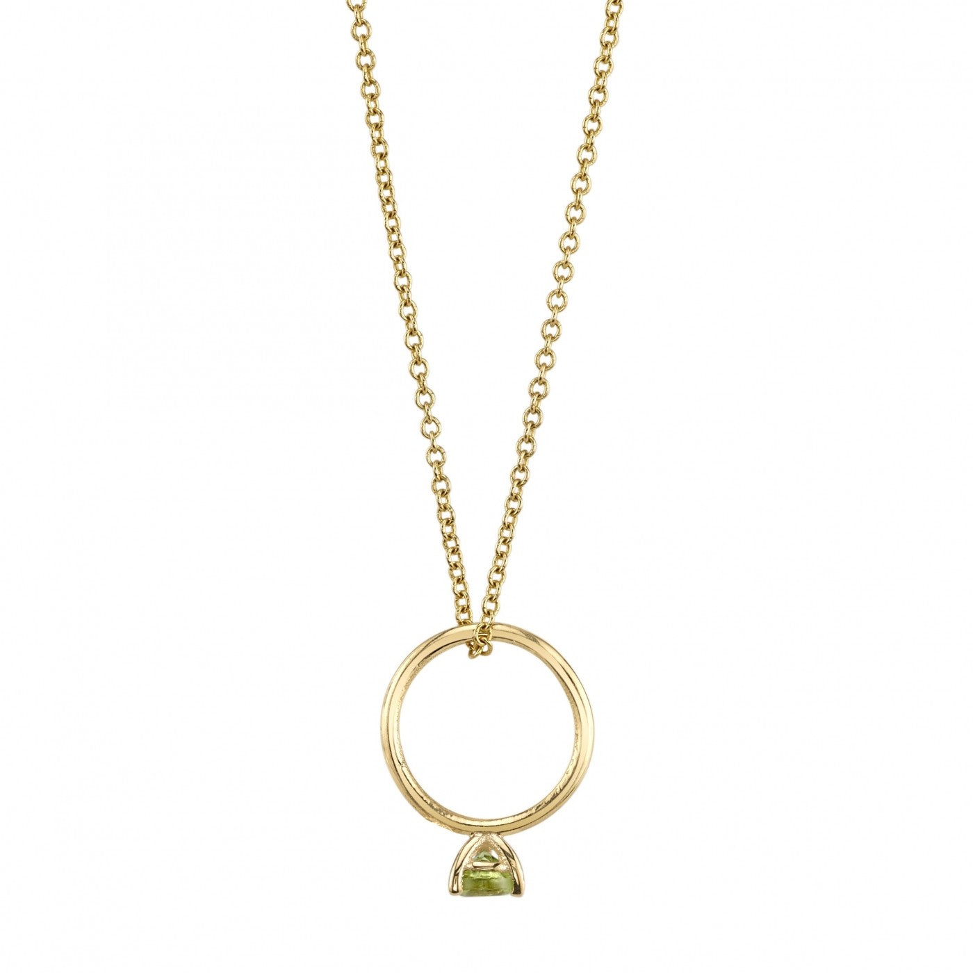 peridot, yellow gold