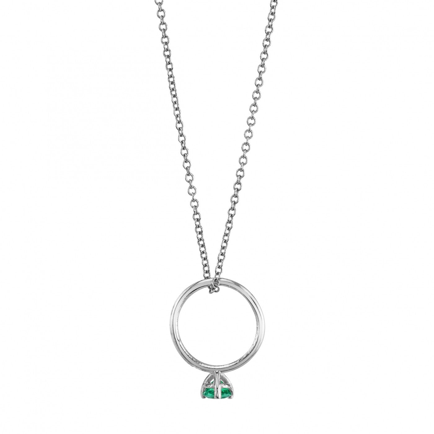 emerald, white gold