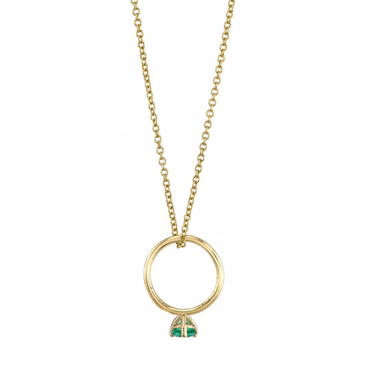 yellow gold, emerald