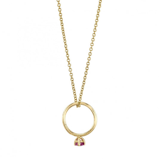 Ruby, yellow gold