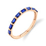blue sapphire, rose gold