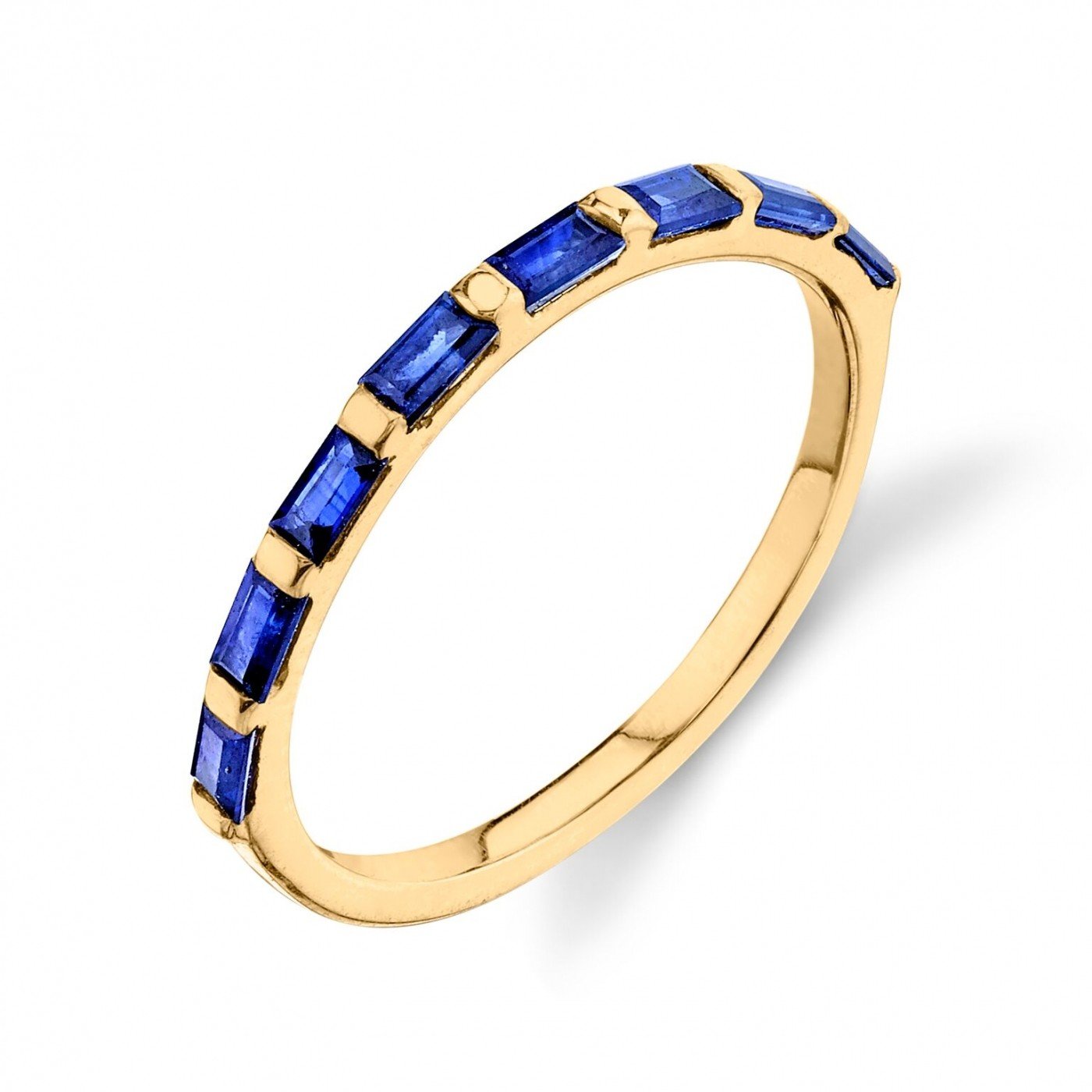 blue sapphire, yellow gold