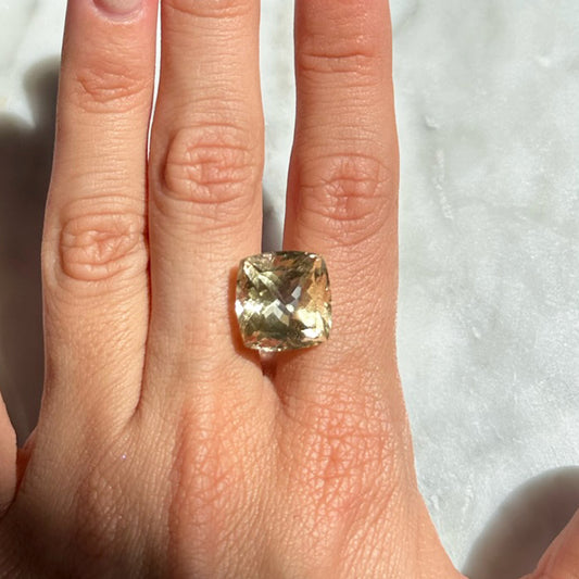 BESPOKE CUSHION CUT CITRINE RING
