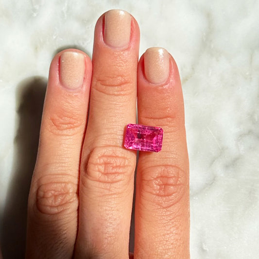 BESPOKE HOT PINK TOURMALINE RING