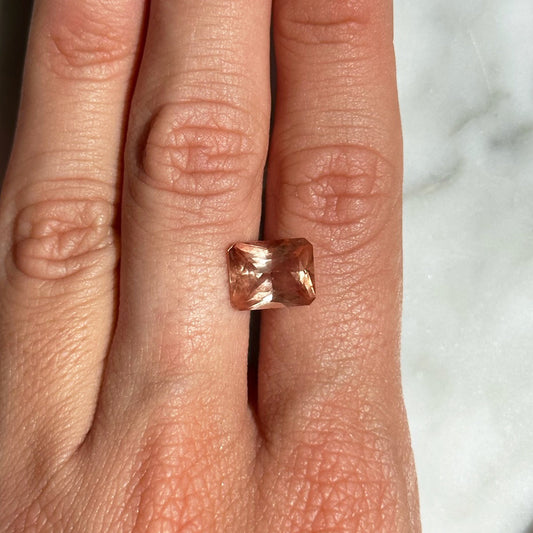 BESPOKE RADIANT CUT SUNSTONE RING