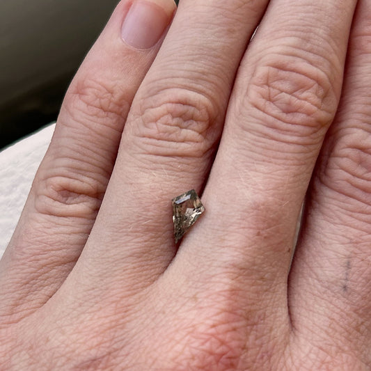 BESPOKE SALT & PEPPER KITE SHAPED DIAMOND