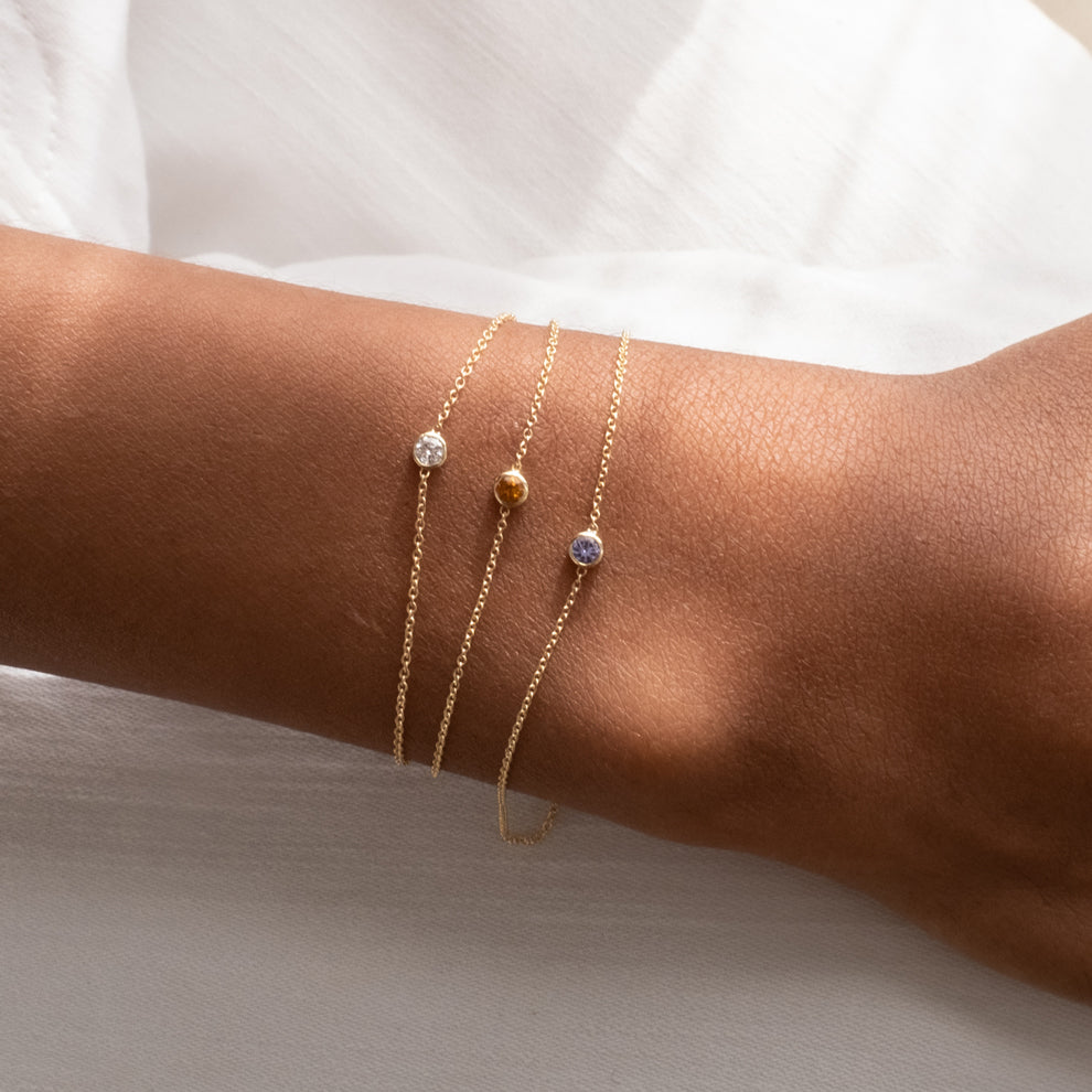 Diamond outlet birthstone bracelet