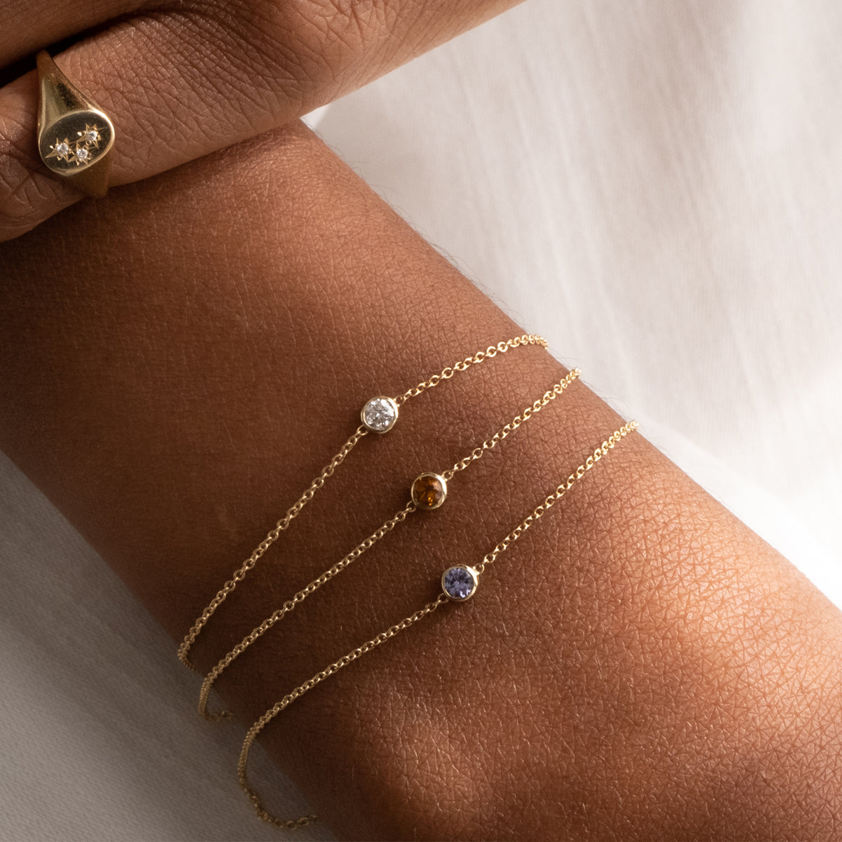 Gold sale birthstone bracelets