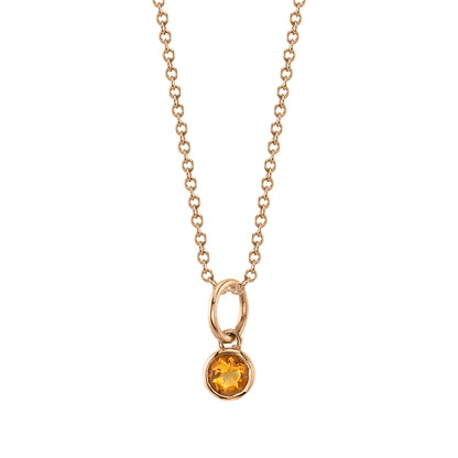 CITRINE BIRTHSTONE CHARM