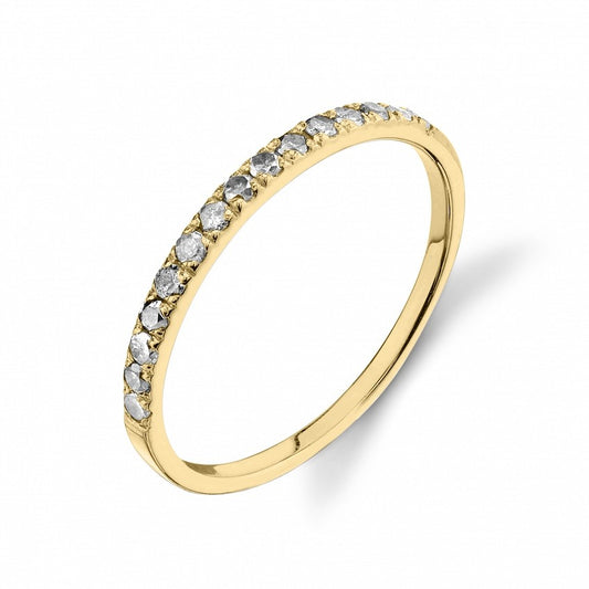 gray diamond, yellow gold