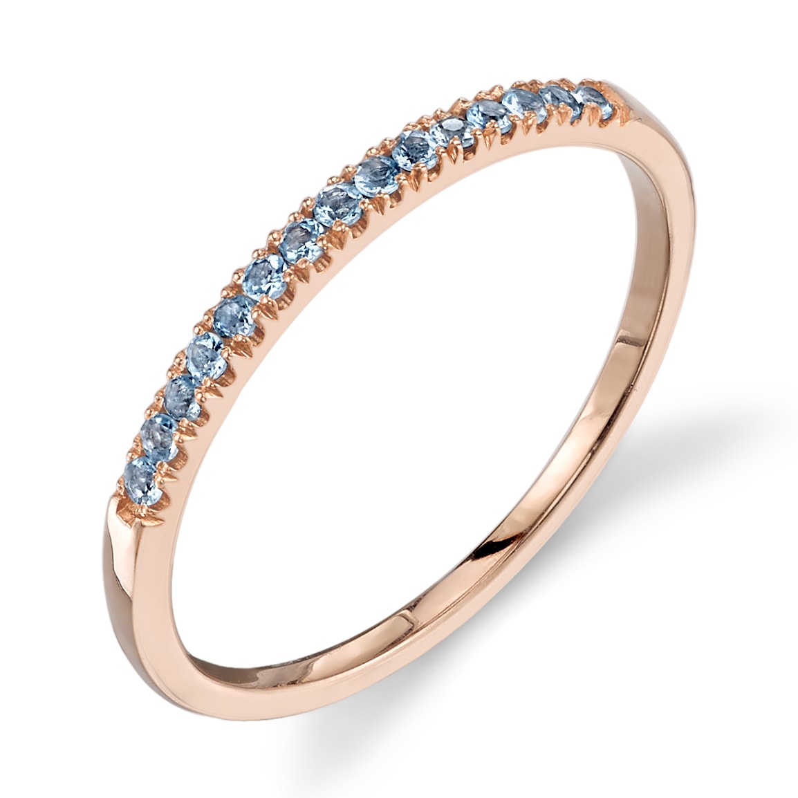 aquamarine, rose gold