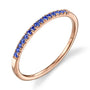 blue sapphire, rose gold