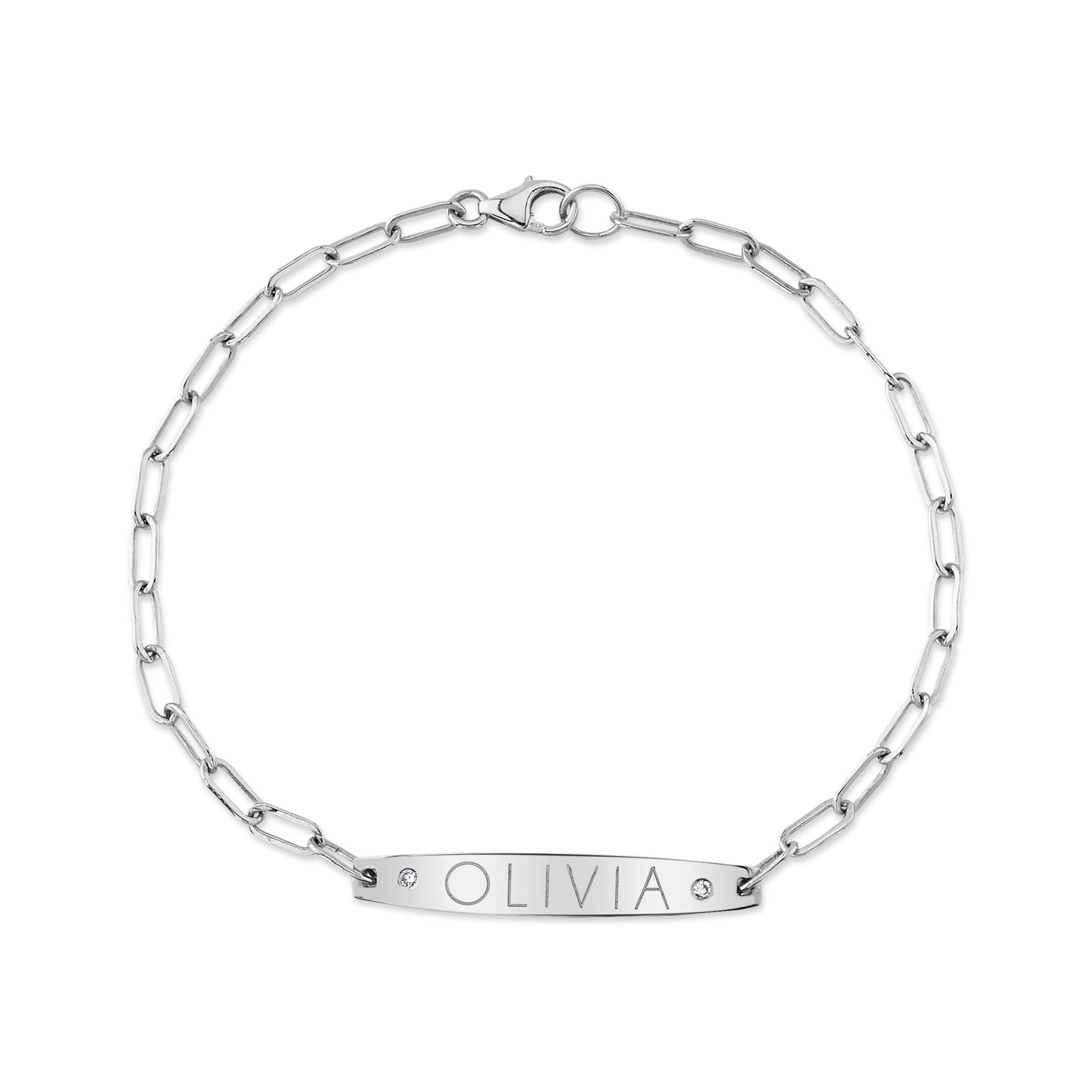 DIAMOND CUSTOM ENGRAVED ID BRACELET