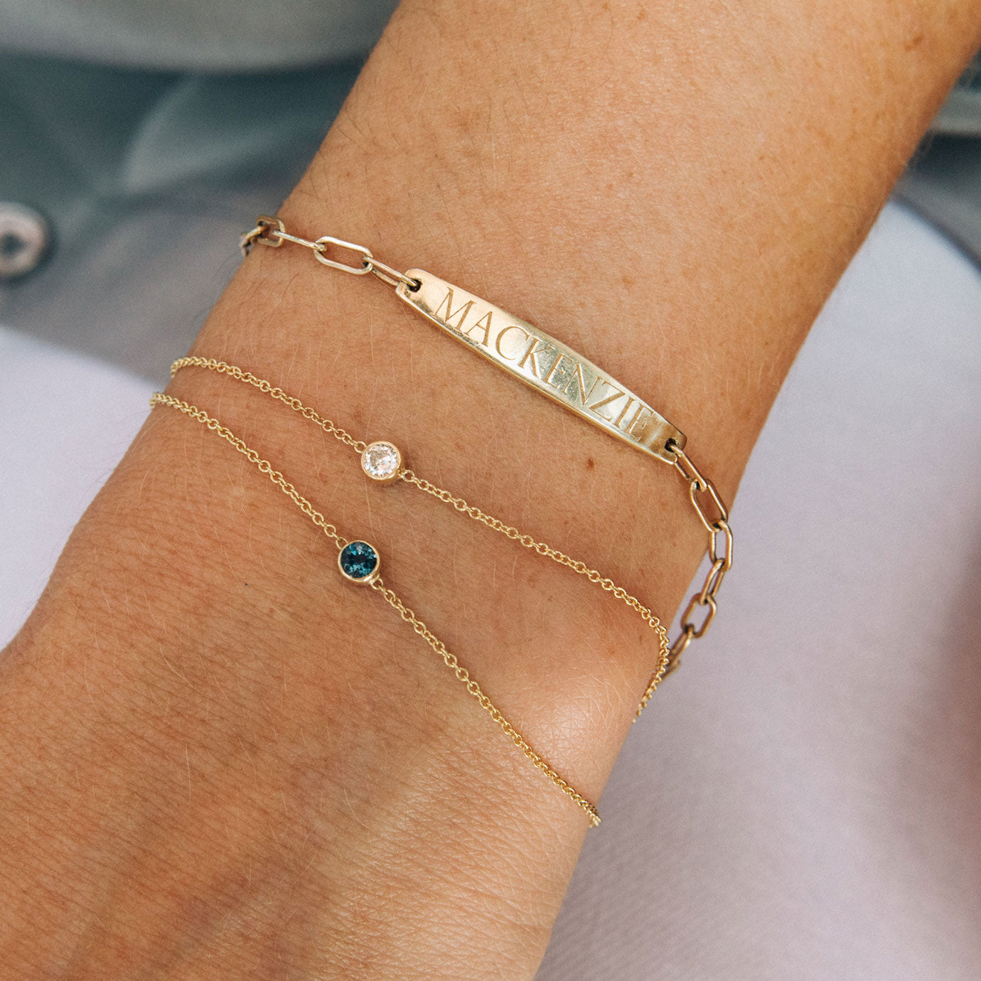 Custom outlet id bracelets