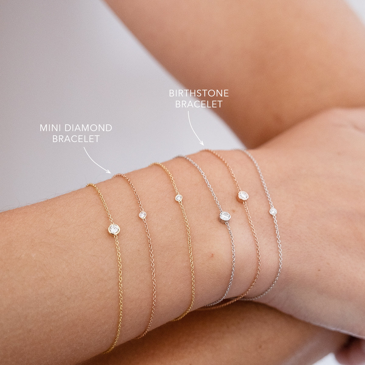 Diamond shop birthstone bracelet