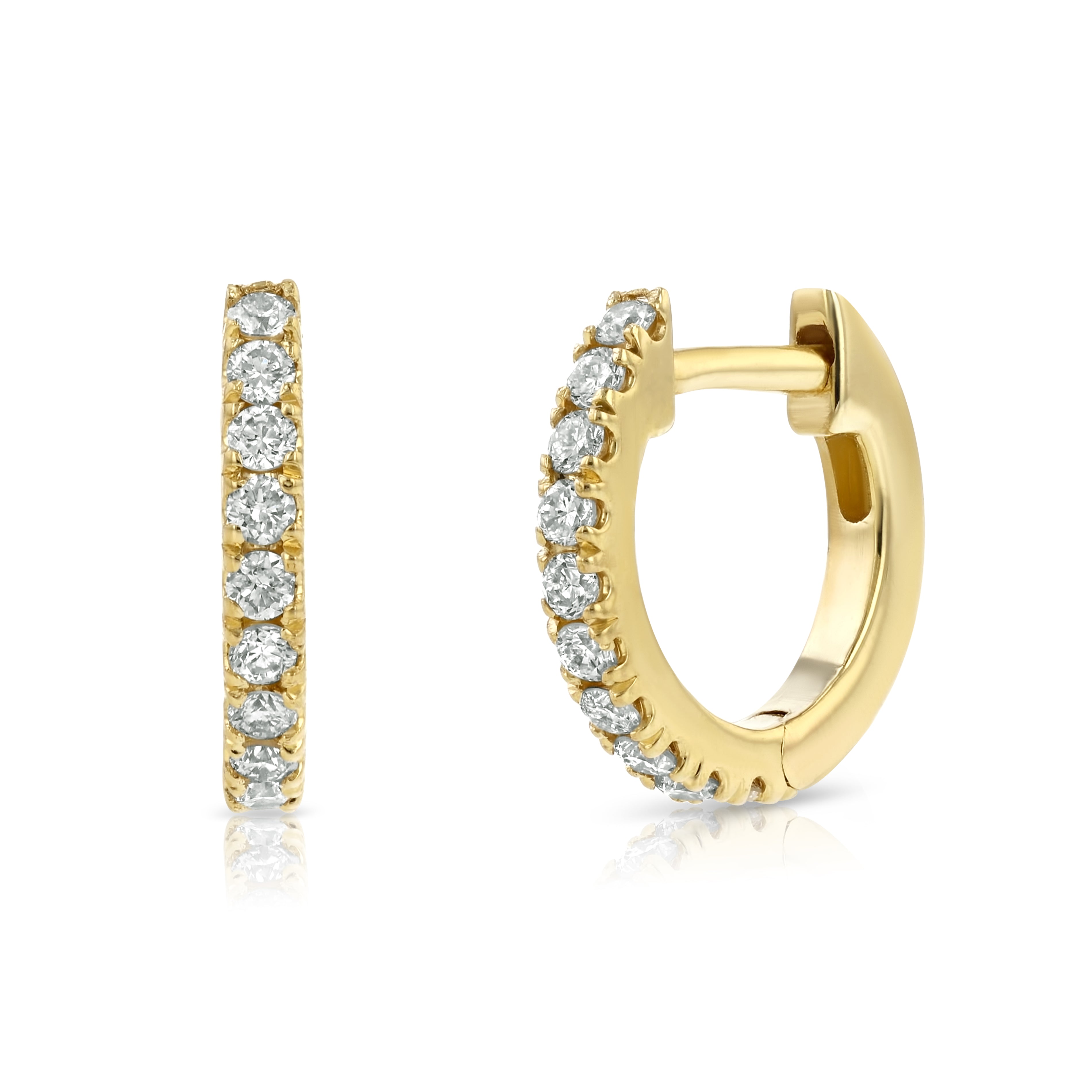 Tiny Diamond Cartilage Hoops