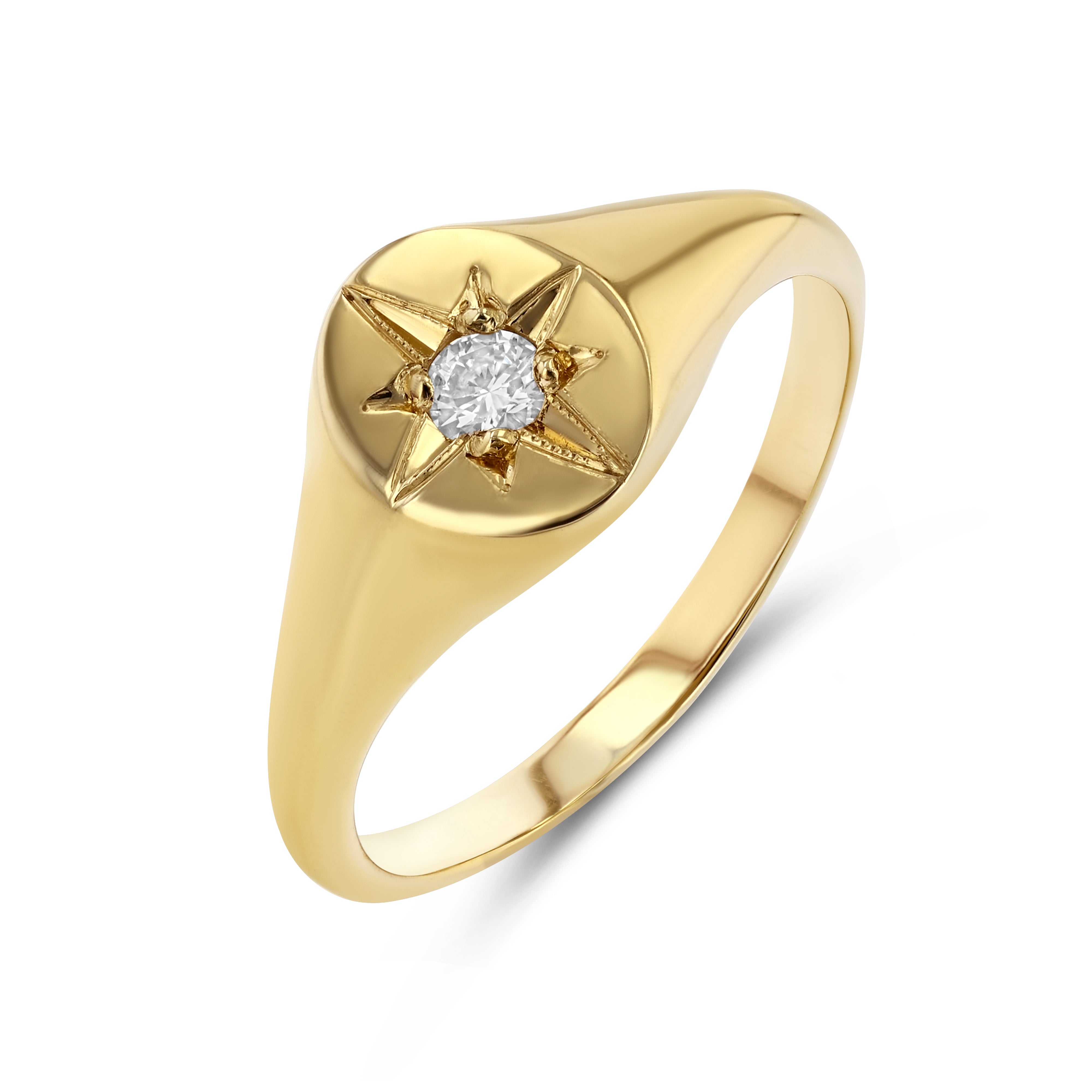 DIAMOND NORTH STAR SIGNET RING – Starling