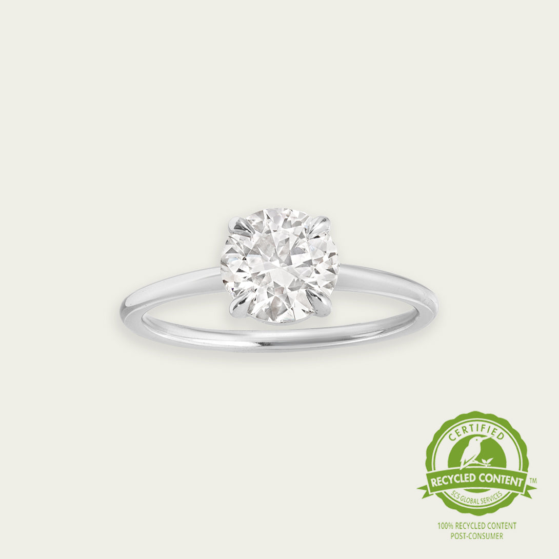 DIAMOND SOLITAIRE WHITE GOLD RING