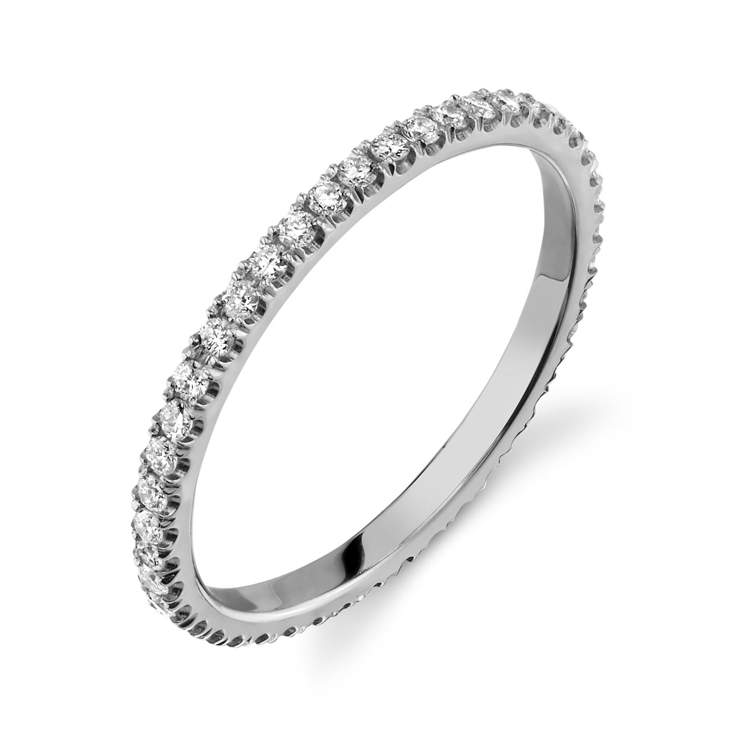 Colette Thin Full Pavé Band White Diamond / 14K Gold 6