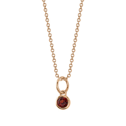 GARNET BIRTHSTONE CHARM