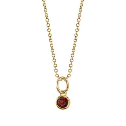 GARNET BIRTHSTONE CHARM