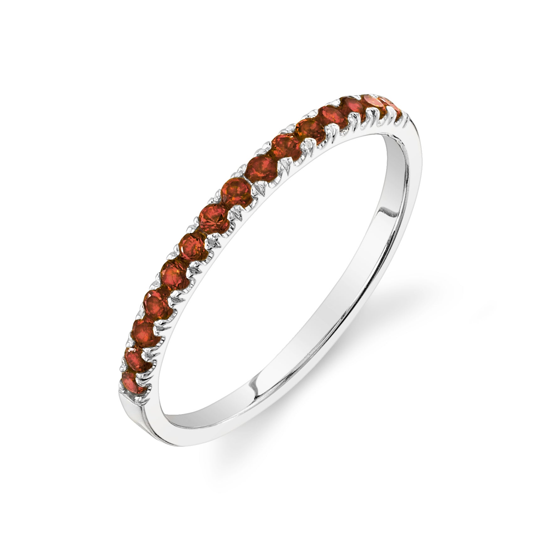 Garnet band ring white gold new arrivals