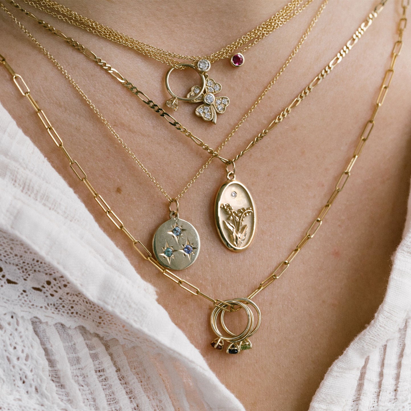 Baby ring hotsell charms birthstone