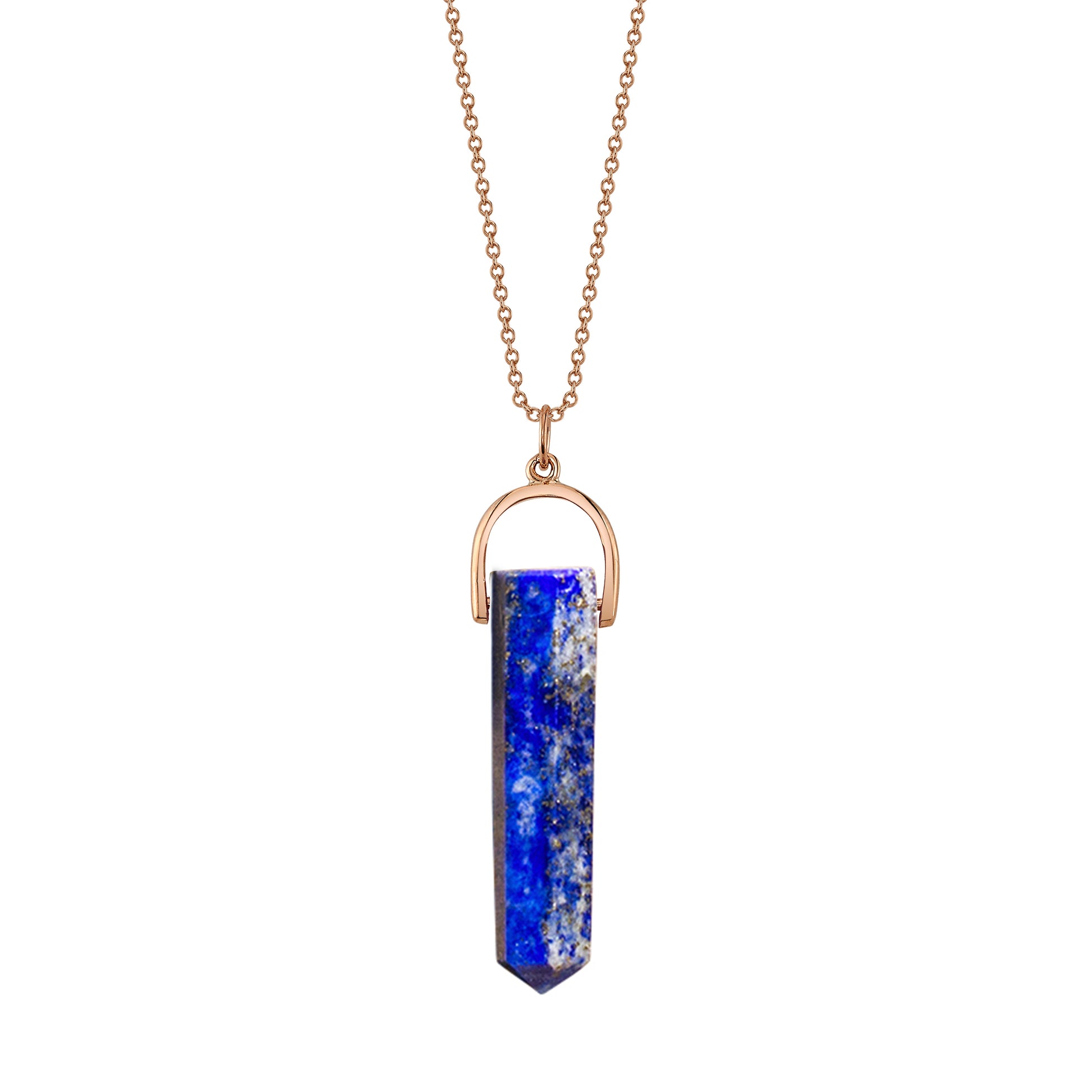 Amethyst Crystal Generator Point Pendant Necklace Luna Tide