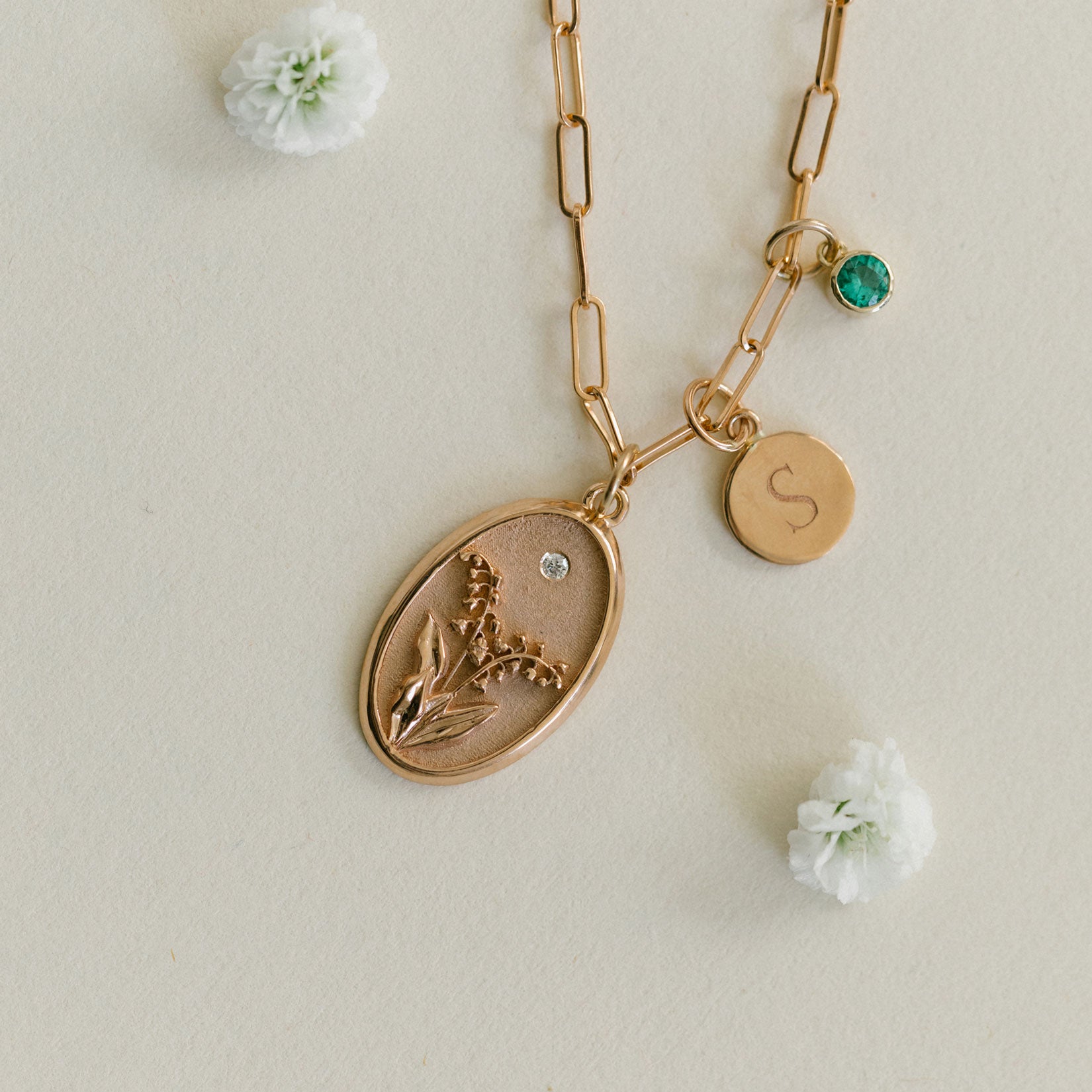 May birth flower necklace sale