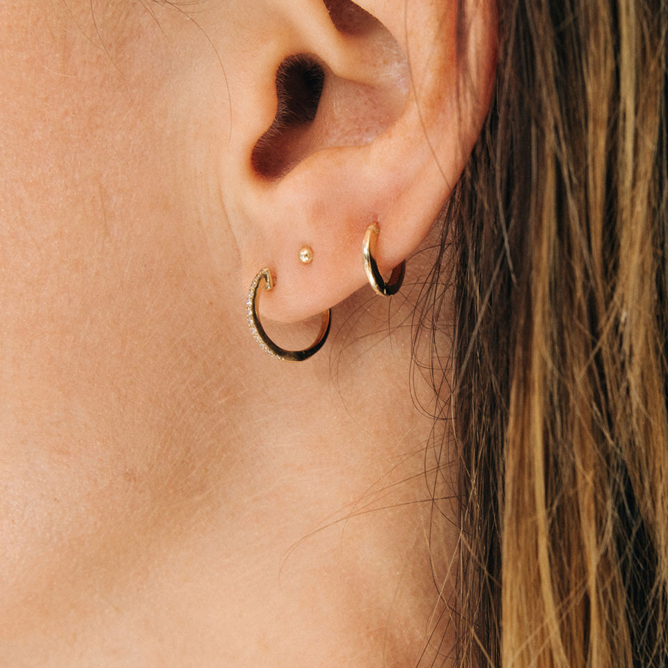 Tiny store ball earrings
