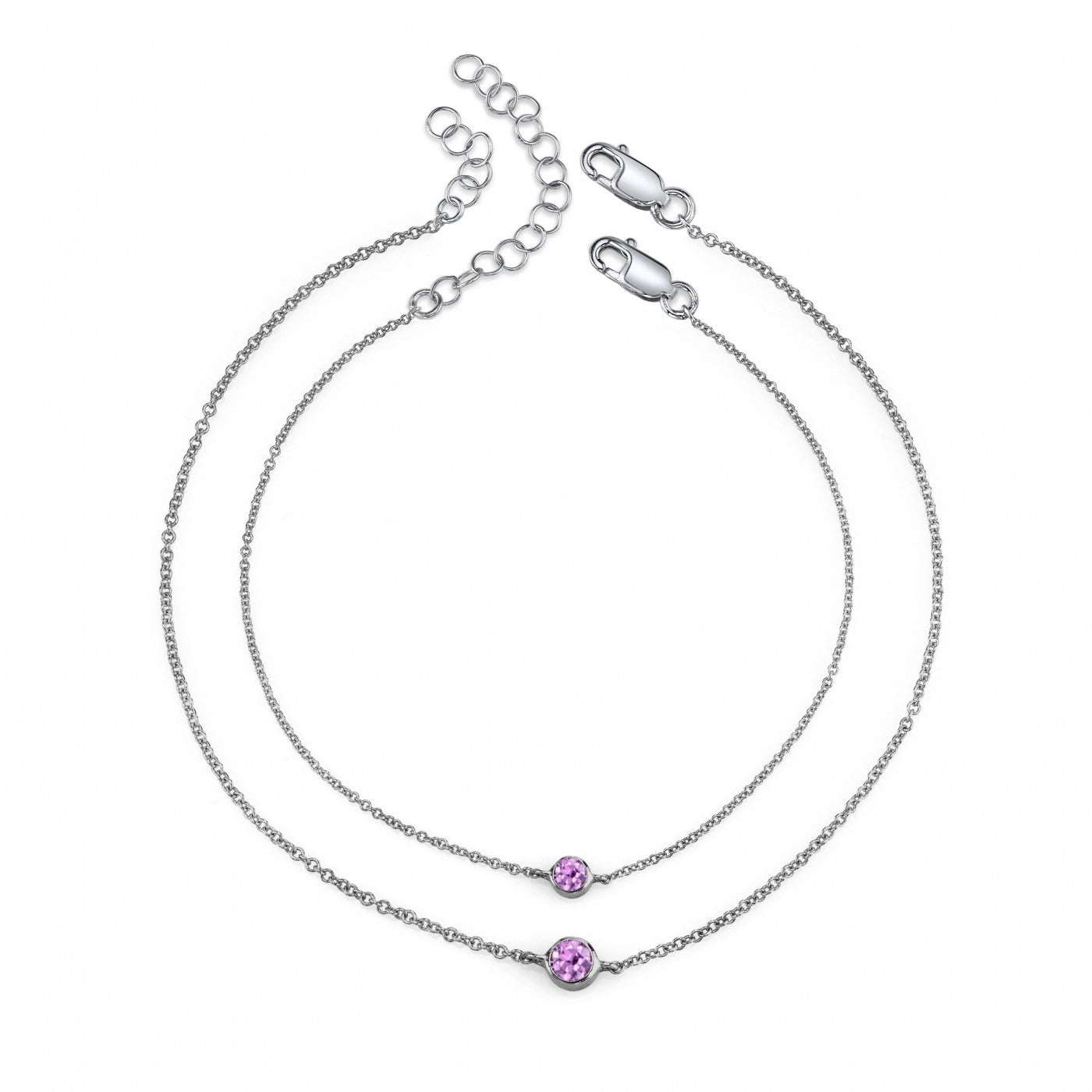 white gold, pink sapphire