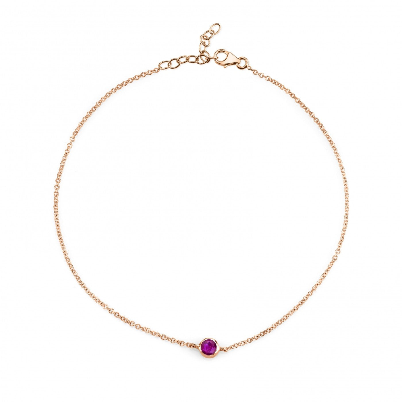 ruby, rose gold