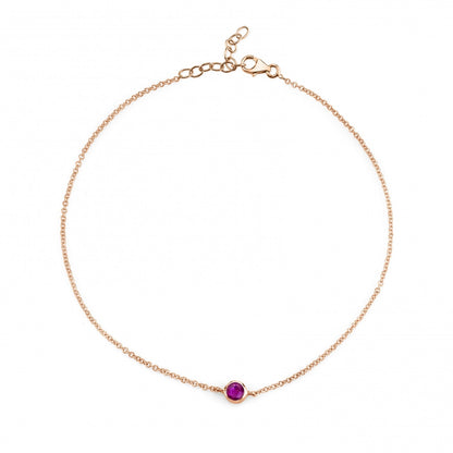 ruby, rose gold
