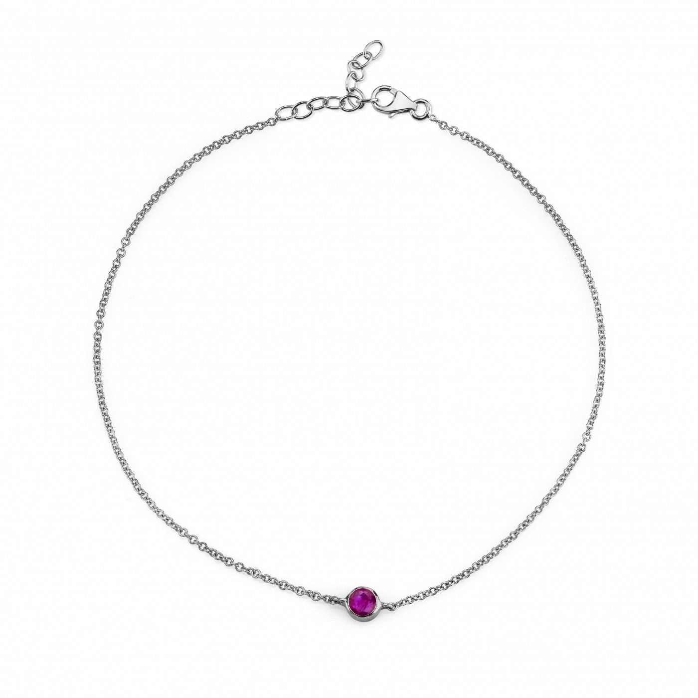 ruby, white gold