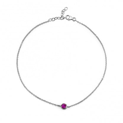 ruby, white gold
