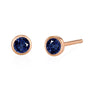 blue sapphire, rose gold