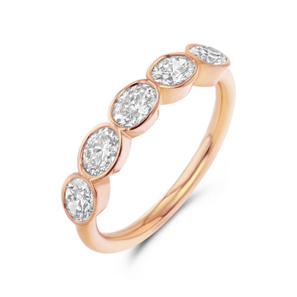 DIAMOND OVAL BEZEL RING