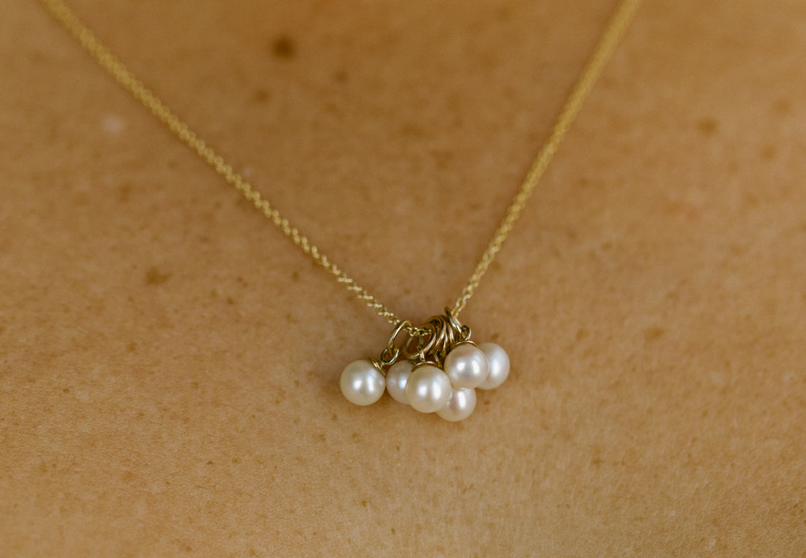 Pearl Necklace Bow Necklace June Birthstone Pearl Jewelry