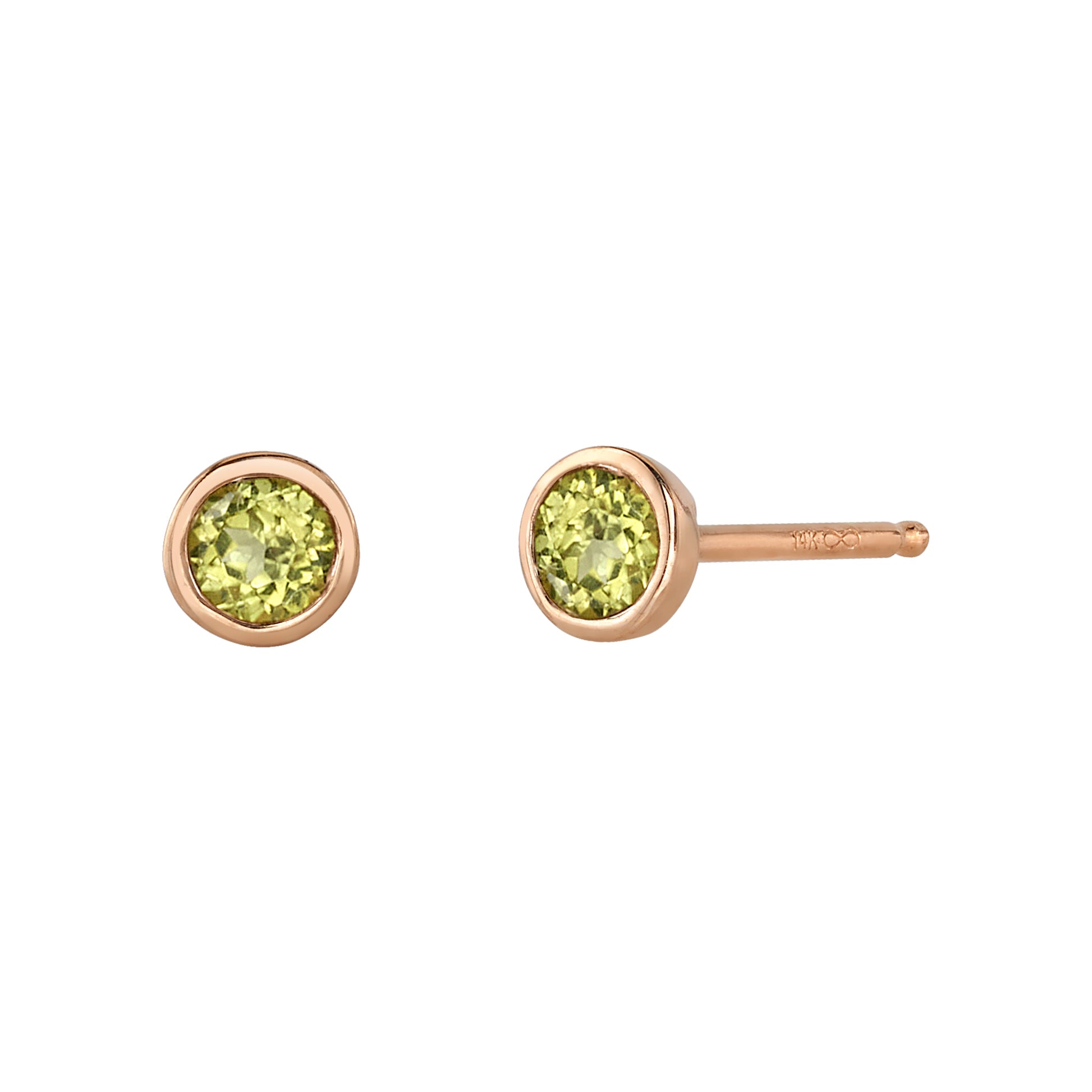 Amazon.com: Galaxy Gold GG 3.25 CTW 14k Solid Gold La Vie En Rose Peridot  Earrings: Clothing, Shoes & Jewelry